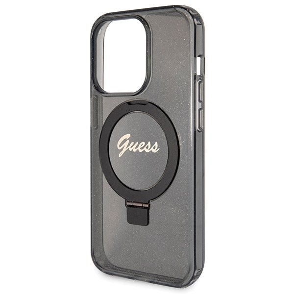 Guess Mobilskal till iPhone 13 Pro Max MagSafe MagSafe Ring Stand Glitter