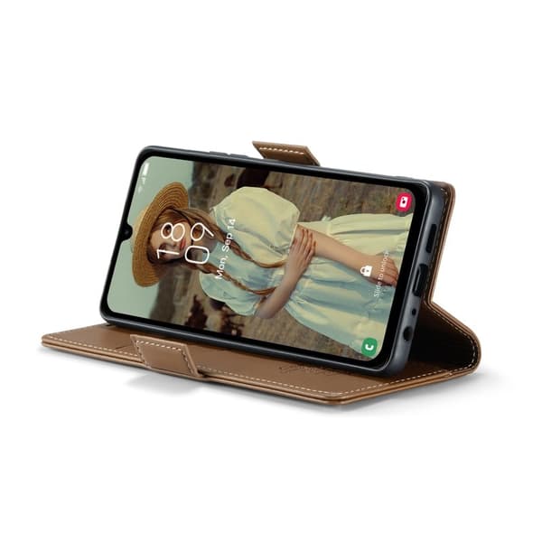 CASEME Plånboksfodral Konstläder för Samsung Galaxy A16 5G/4G - Brun
