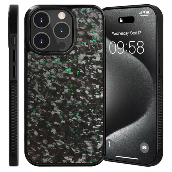 Mobilskal till iPhone 15 Pro Aramid Fiber Forged - Grön Grön