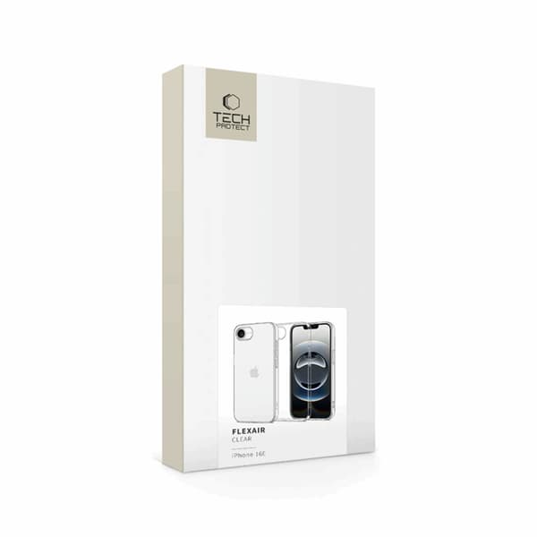 Tech-Protect Mobilskal till iPhone 16e Flexair - Clear Transparent