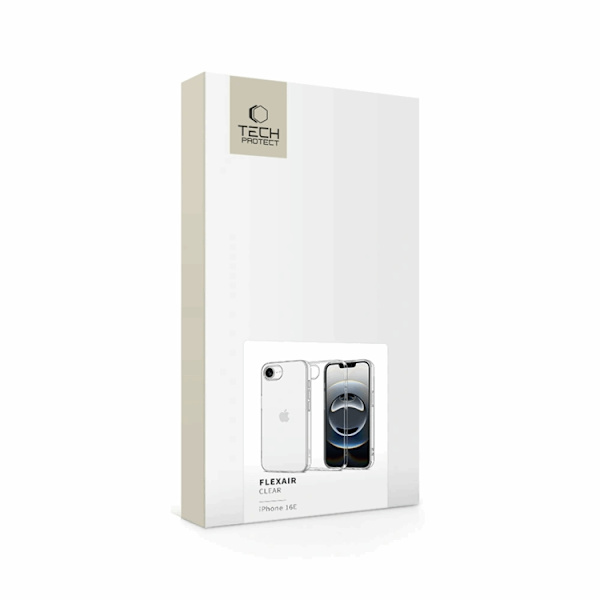 Tech-Protect Telefontaske til iPhone 16e Flexair - Klar Transparent