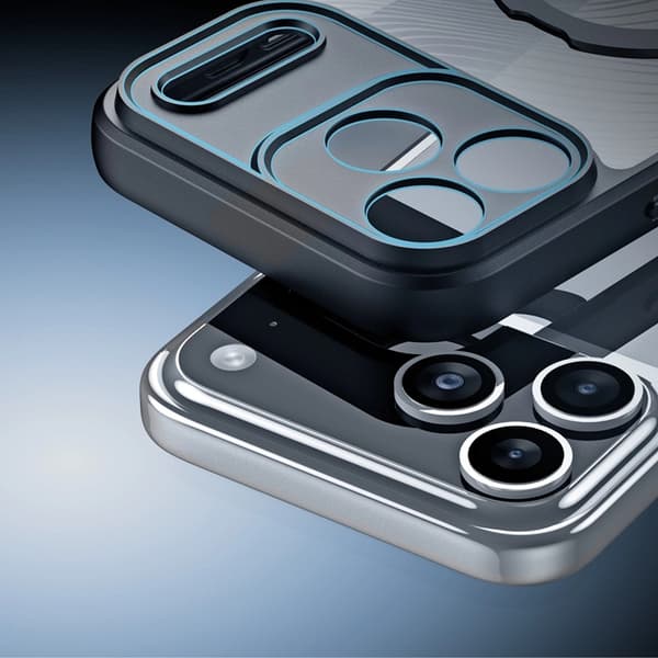 Dux Ducis telefontaske til iPhone 17 Pro MagSafe Aimo med stativ - sort Svart