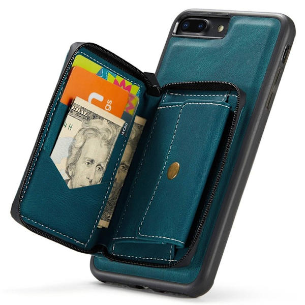JEEHOOD Mobilskal till iPhone 7 Plus/8 Plus 2-i-1 Stöttålig Blå