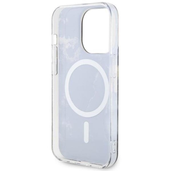 Guess iPhone 14 Pro Mobilskal MagSafe Guld Marble - Svart Svart