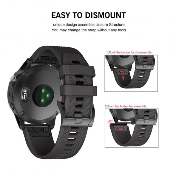 Tech-Protect Smooth Garmin Fenix Band 3/5X/3HR/5X Plus/6X/6X Pro/7X Svart Svart