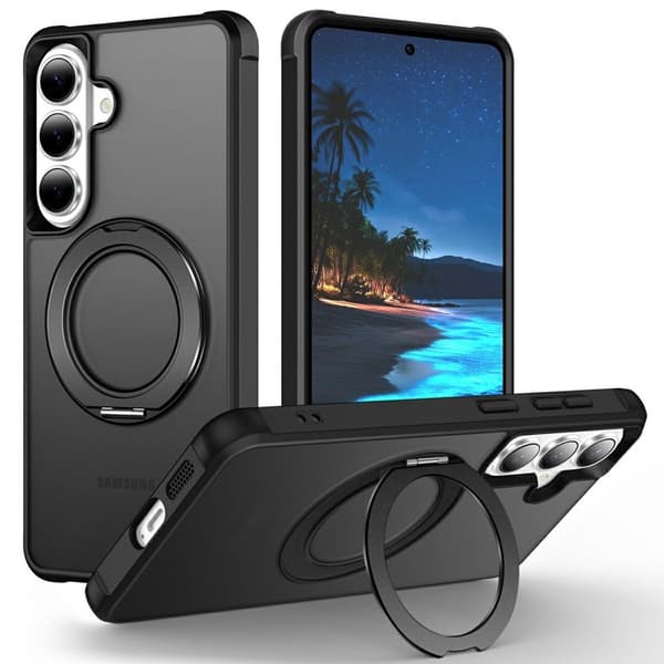 Mobilskal för Samsung Galaxy S26 Plus Magnetiskt Kickstand TPU + PC - Svart
