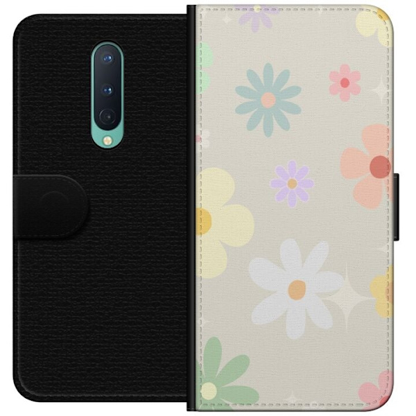 Plånboksfodral till OnePlus 8 med fejdande blommor