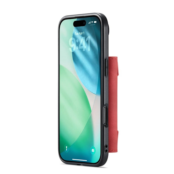 DG.MING iPhone Air Konstläder Plånboksfodral PU + PC + TPU Röd