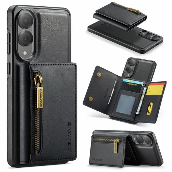 DG.MING M5 Series Mobilskal till Samsung Galaxy S25 Edge Konstläder Svart