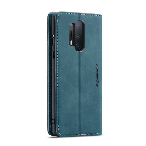 CASEME Series Plånboksfodral Konstläder för OnePlus 8 Pro - Blå