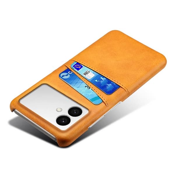 Mobilskal till Samsung Galaxy S26 Edge PU Läder + Hård PC - Orange