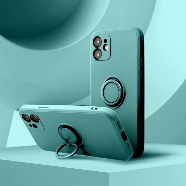 Galaxy S23 FE Mobilskal Ringhållare Silikon - Grön
