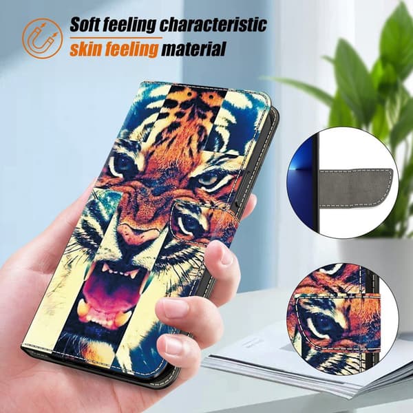 Plånboksfodral för Samsung Galaxy S26 Konstläder Mönster - Tiger