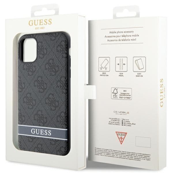 Guess Mobilskal till iPhone 11/XR Stripe - Grå Grå