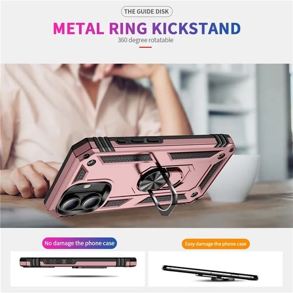 Mobilskal till iPhone 16 Plus med Kickstand - Roséguld Roséguld