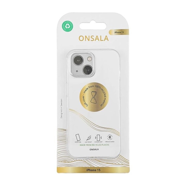 Onsala iPhone 15 Plus Mobilskal Recycled - Transparent