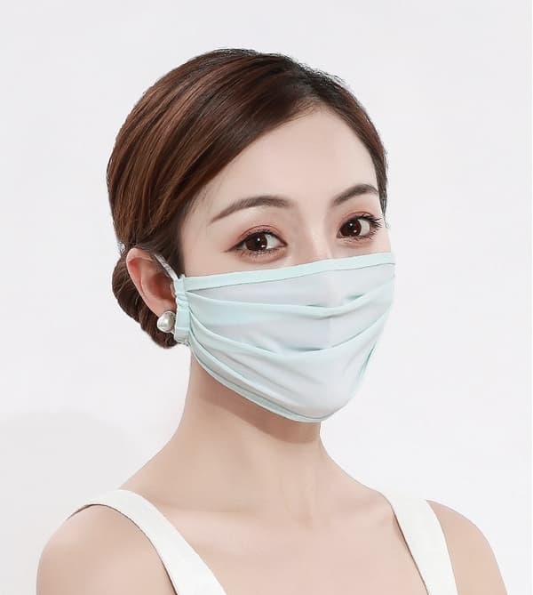 Silk Tvättbar mask – Munskydd Skyddsmask Blå Blue Blå
