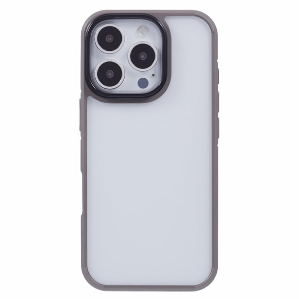 X-LEVEL Mobilskal till iPhone 16 Pro Max Akryl+Silikon Klar Bak - Grå