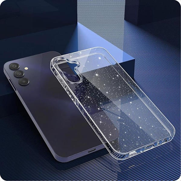 Tech-Protect Mobilskal till Galaxy S25 Flexair - Glitter Transparent