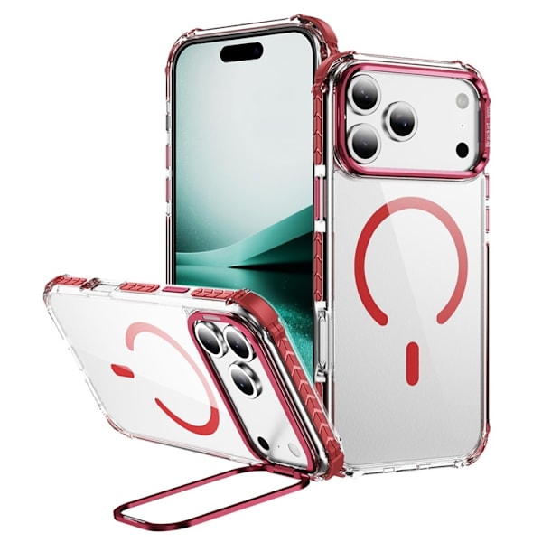 Mobilskal till iPhone 17 Pro Max MagSafe Kickstand - Röd Röd