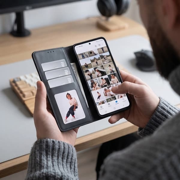 Tech-Protect Plånboksfodral För Galaxy S26 FE - Svart