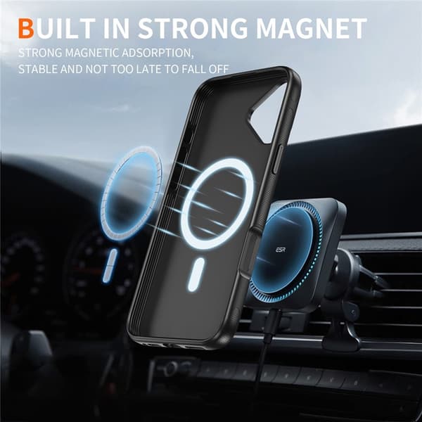 Mobilskal till iPhone 17 MagSafe PC + TPU Shockproof - Svart Svart