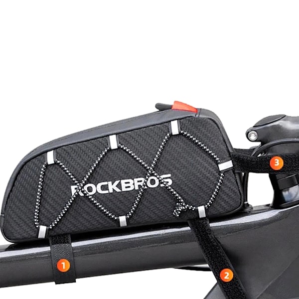 Rockbros Cykelramsväska med Fläta 1 L - Svart