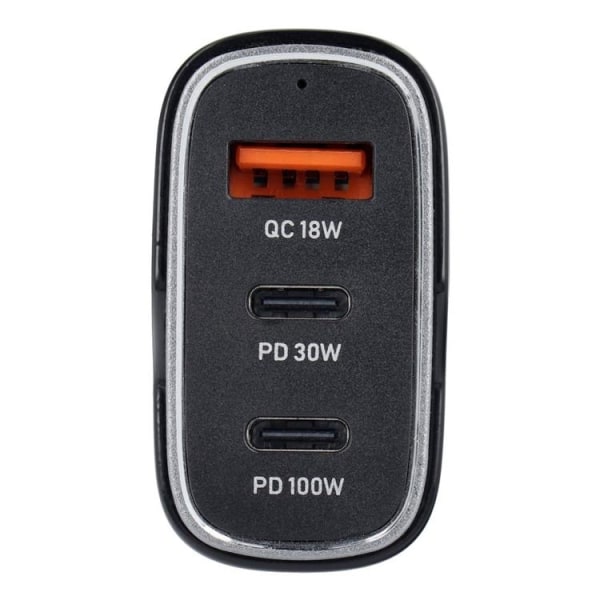 Autolaturi USB-C USB QC/2x USB-C - musta