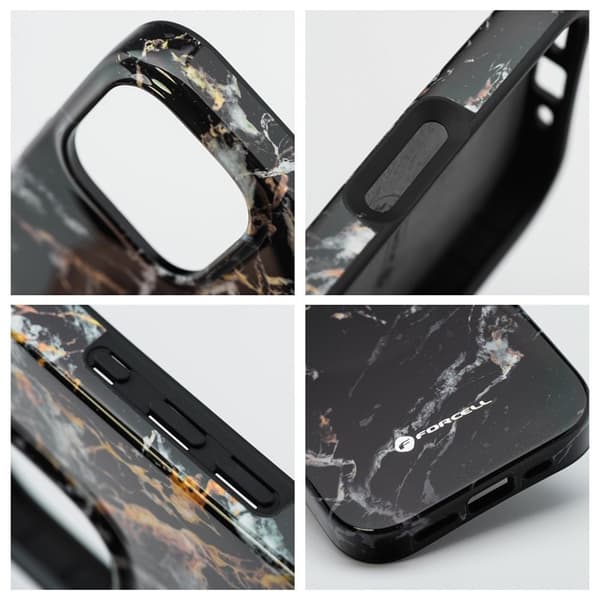 Forcell Mobilskal till iPhone 16 MagSafe Mirage - Svart Marble Svart