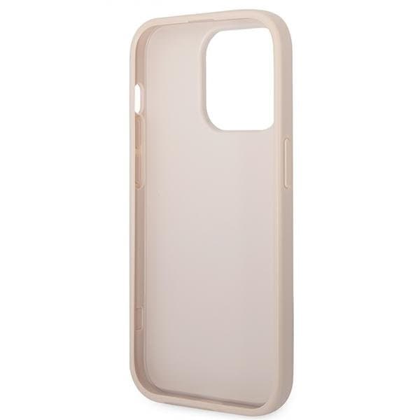 GUESS iPhone 14 Pro Max Skal Metall Gold Logo - Rosa