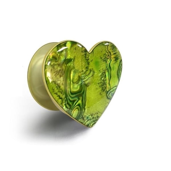 Heart Popup Hållare - Abalone Shell Grön