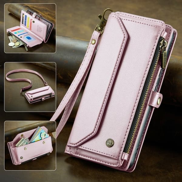 CASEME Plånboksfodral Konstläder för Google Pixel 10 Pro XL - Rosa