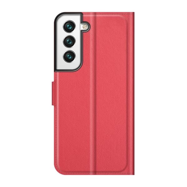 Litchi Magnetic Fodral Galaxy S22 Plus 5G - Röd Röd