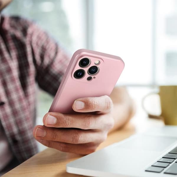 Telefontaske til iPhone 16e Metallic - Pink Rosa