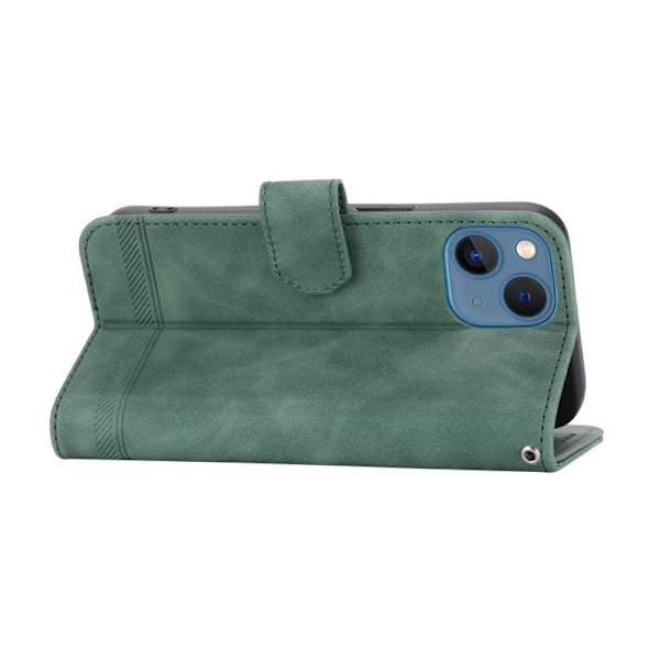 DIERFENG DF-03 Plånboksfodral för iPhone 13 mini - Konstläder - Grön