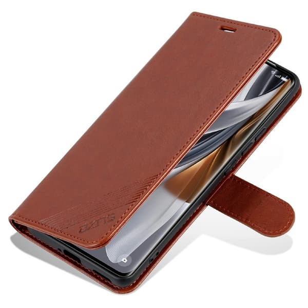 AZNS Samsung Galaxy A36 5G Plånboksfodral Anti-Scratch Konstläder - Brun
