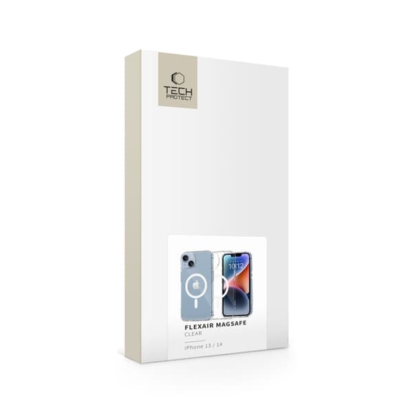Tech-Protect Telefontaske til iPhone 13/14 Magsafe Flexair - Klar Transparent