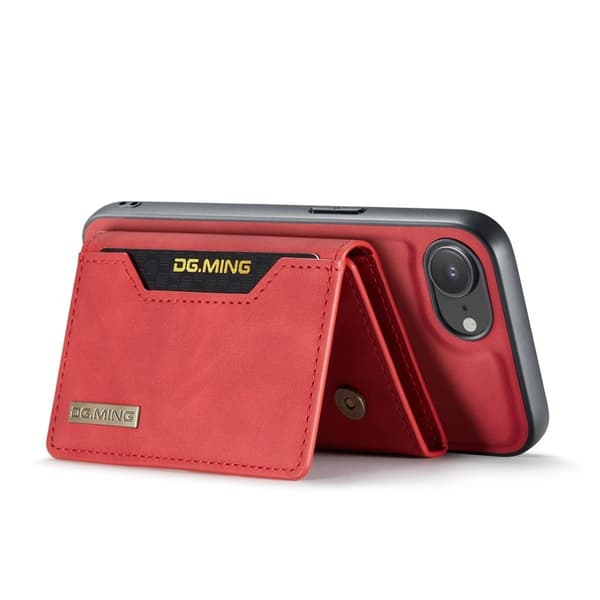 DG.MING M2 Series Mobilskal till iPhone 16e PU + PC + TPU Röd