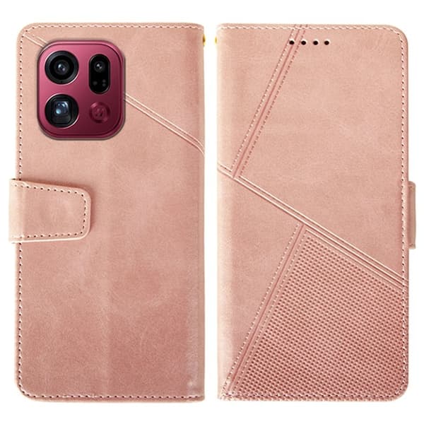 IDEWEI Oppo Find X9 Pro Plånboksfodral Konstläder Ställ - Rosa