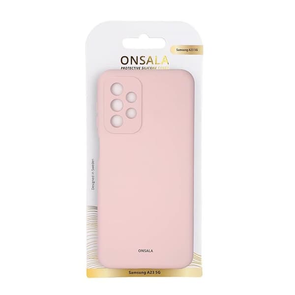 ONSALA Galaxy A23 4G/5G Skal Silikon - Chalk Rosa Rosa