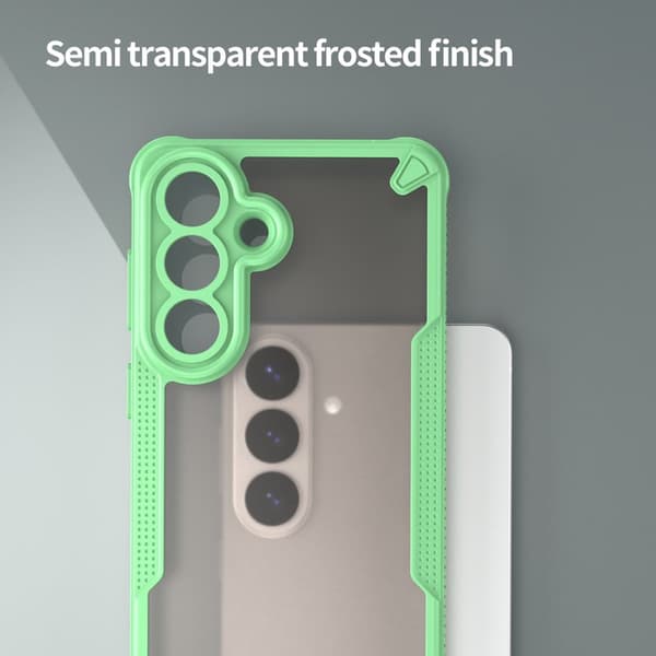 Mobilskal för Samsung Galaxy S26 Plus PC + TPU Semi-Transparent - Grön