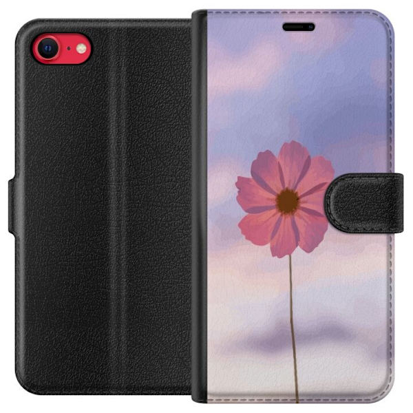 Plånboksfodral till Apple iPhone SE (2020) med Rosa blomma