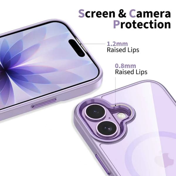 Tech-Protect Telefontaske til iPhone 17 Magsafe Magmat - Lavendel/Klar Lila