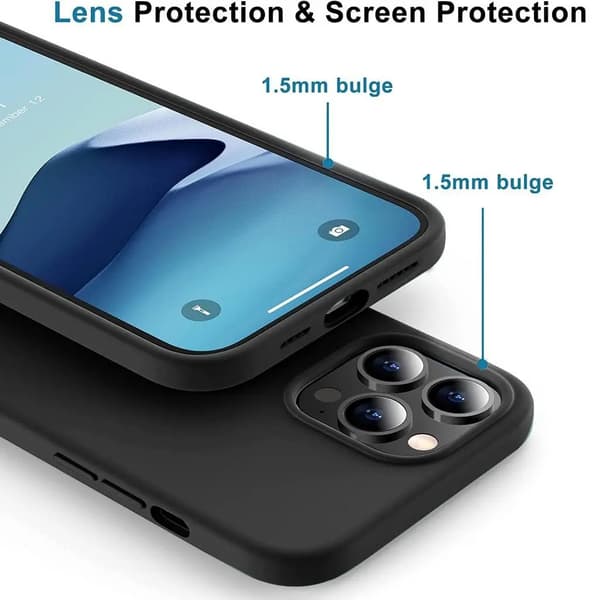 Sign iPhone 14 Pro Etui Flydende Silikone - Sort Svart