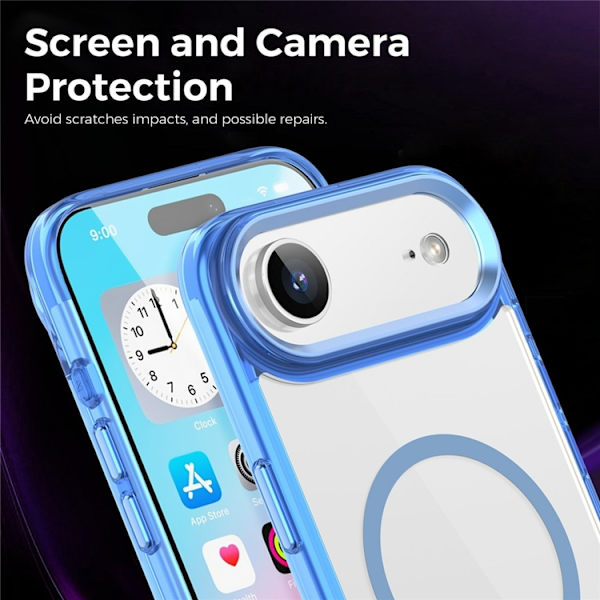 Mobilskal till iPhone Air MagSafe TPU+PC Transparent - Blå Blå