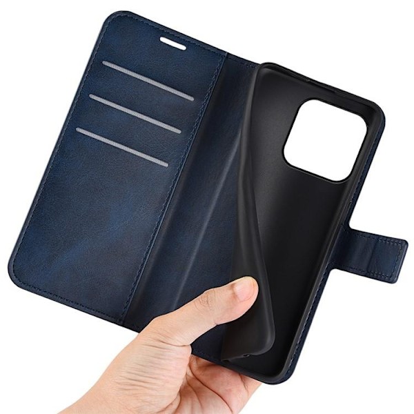 iPhone 15 Pro Plånboksfodral Calf Flip Folio - Blå
