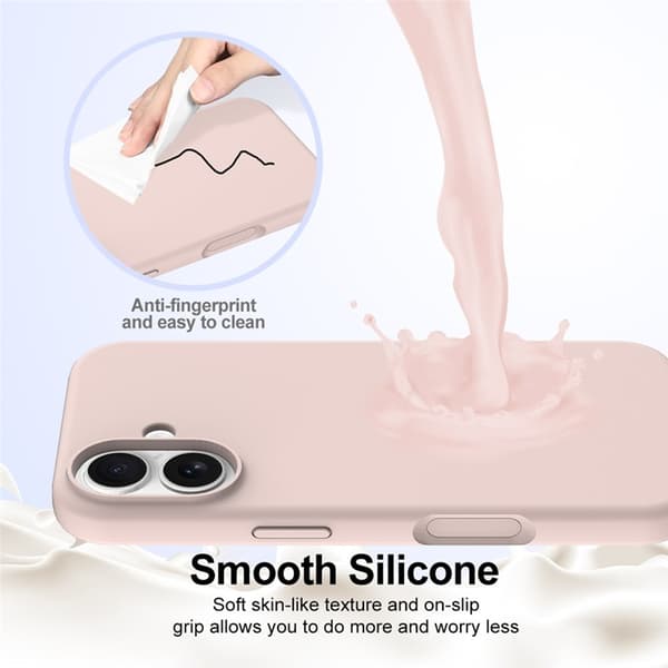 Mobilskal till iPhone 17 MagSafe Silikon Anti-Drop - Rosa Rosa