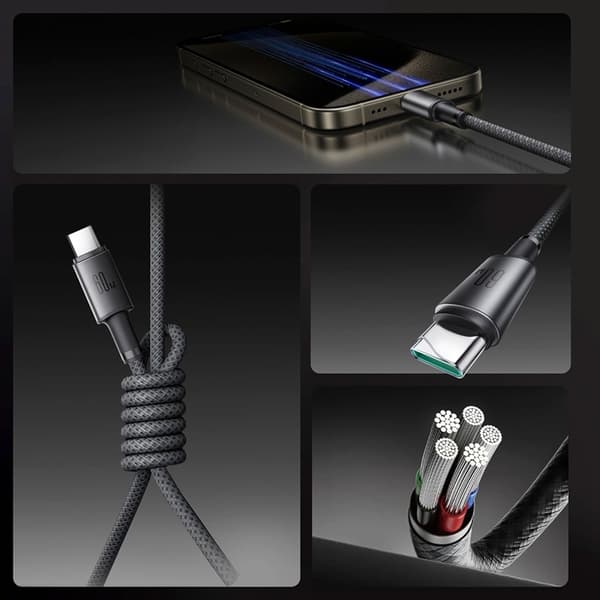 Joyroom S-A50 3A USB-C - USB-C Kabel 60W 1.2m - Grå Grå
