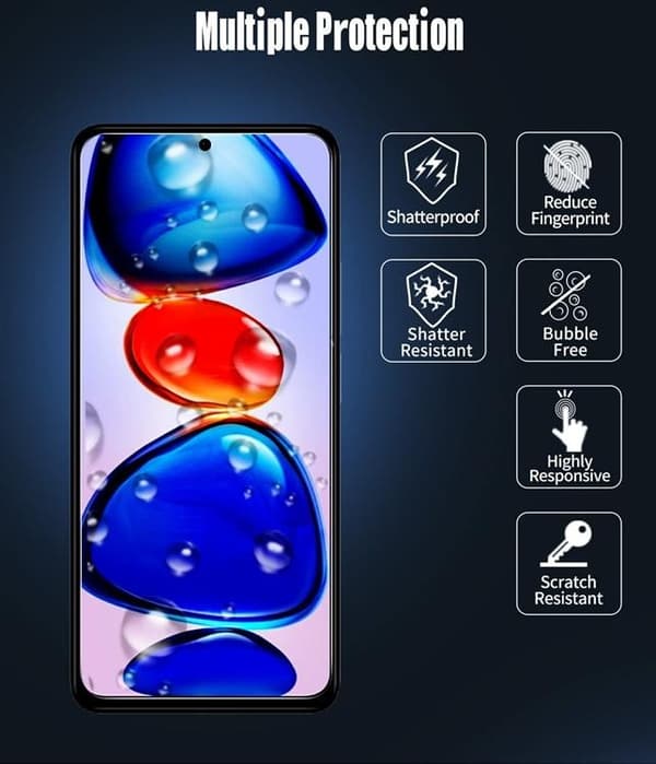 [2-PACK] Xiaomi Redmi Note 11/11S Härdat Glas Skärmskydd - Clear Transparent