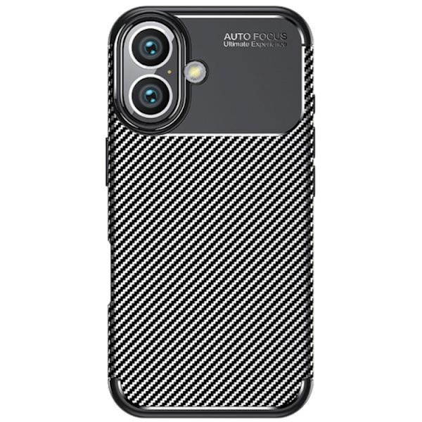 Beline Telefontaske til iPhone 16 Plus Carbon Armor - Sort Black
